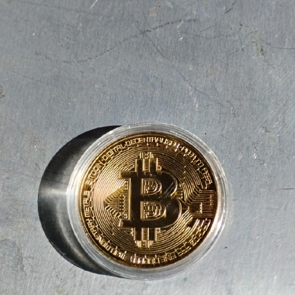 Golden Bitcoin Mint Cased Coin